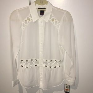 Material Girl cutout blouse